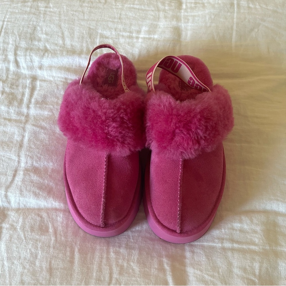 UGG Pink Platform Slip-On Slippers